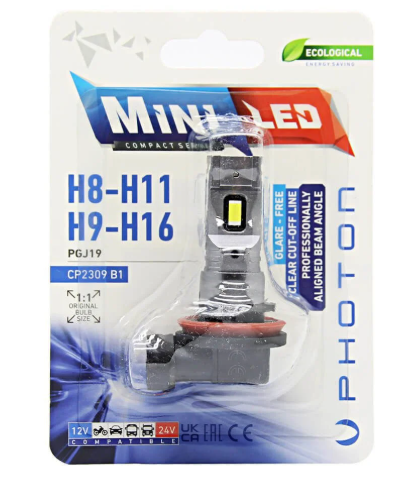 L-CP2309 - PHOTON MINI H11 12V-24V [BEYAZ] COMPACT LED [16000 LUMEN] Led - Oto Yedek Parça Görseli