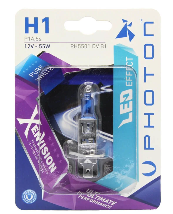 L-PH5501-1 - PHOTON H1 12V 55W MAVİ CAM BEYAZ IŞIK [TEKLİ] Led - Oto Yedek Parça Görseli