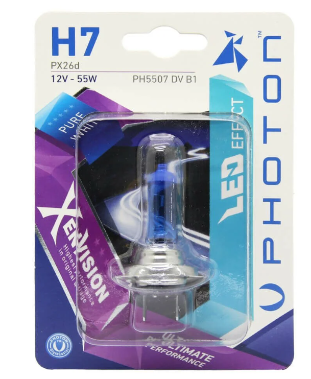 L-PH5507-1 - PHOTON H7 12V 55W MAVİ CAM BEYAZ IŞIK [TEKLİ] Led - Oto Yedek Parça Görseli